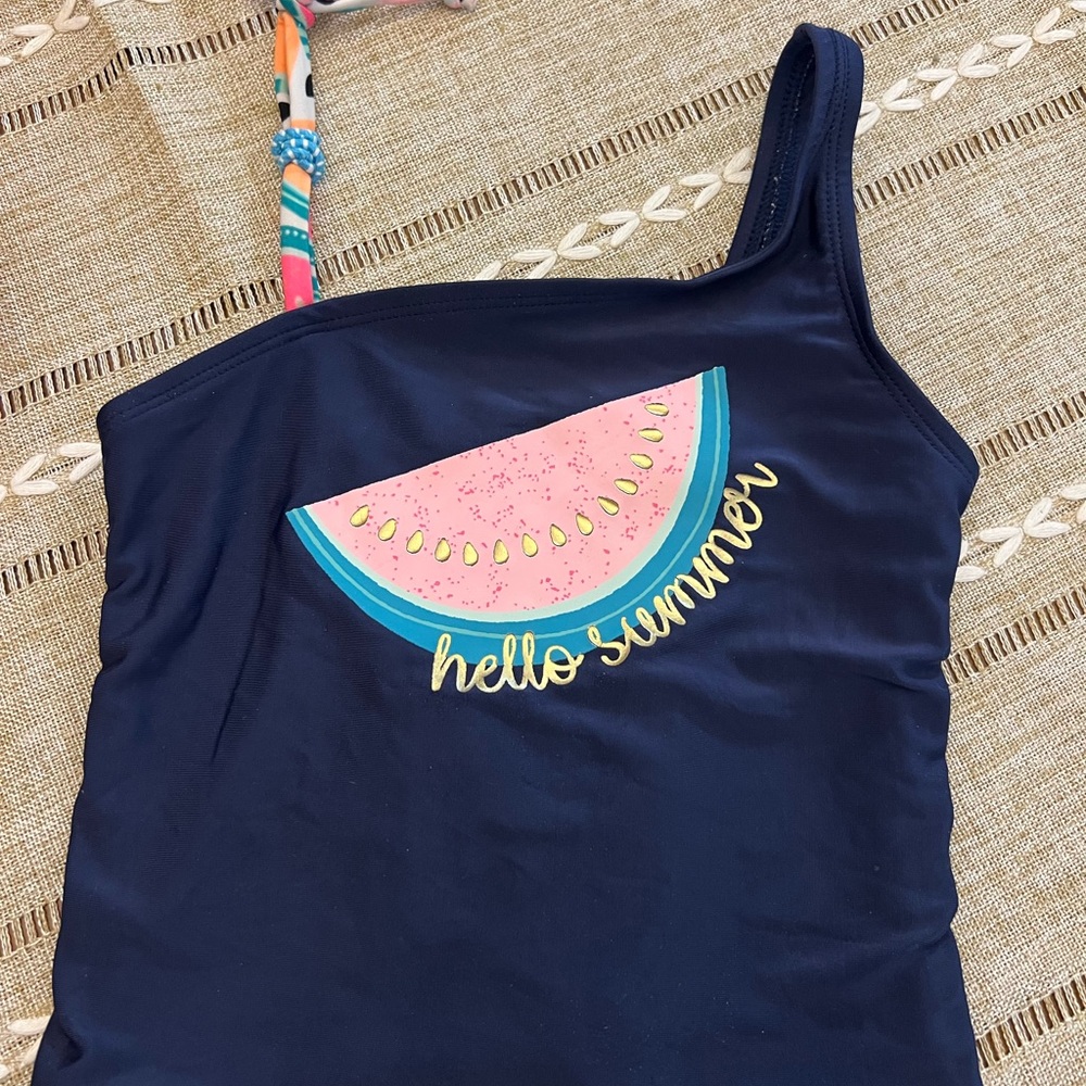 Cat & Jack Navy Girls' Swim Top